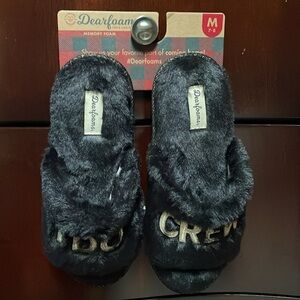 NEW “I DO CREW” Fur Slippers by Dearfoams